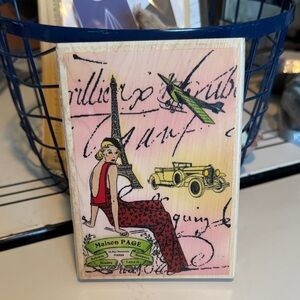 Hampton Art Paris Diva Wood Mounted Rubber Stamp